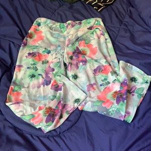 Floral kids Capri leggings